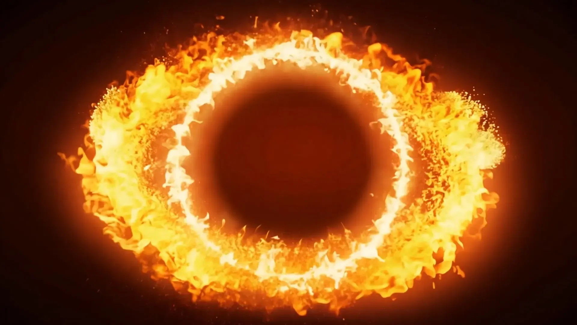 Blazing Fire Circle Background for Logo Reveal Animation